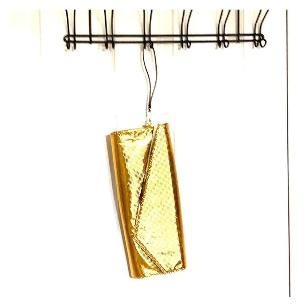 Golden Metallic Clutch